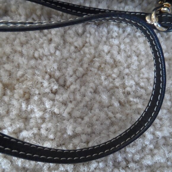 Rochelier Wallet Genuine Leather Straplet Black Card Holder Change Pocket Zipper - Picture 12 of 15